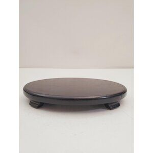 vintage Oval base for pot,figurine, Vase base,Oriental darkbrown base,base for